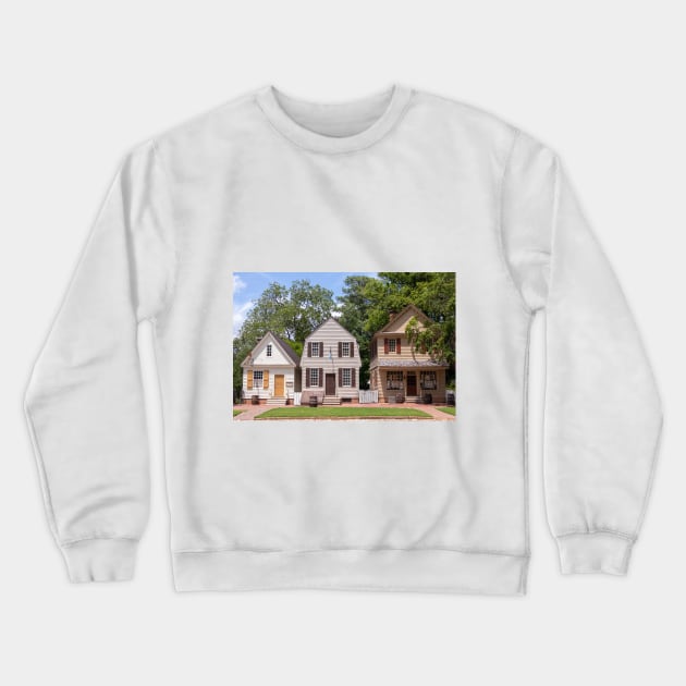 Three historic houses in Colonial Williamsburg, Virginia Crewneck Sweatshirt by SafariByMarisa